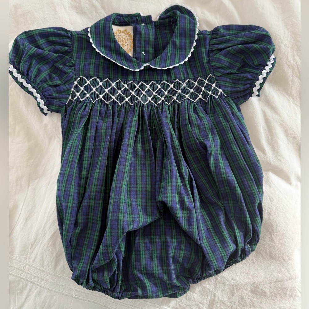 The Beaufort Bonnet Company Green and Blue Plaid One Piece